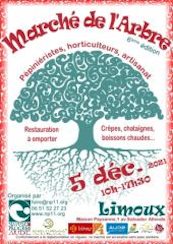 Affiche Marché de l'Arbre Limoux organisé par Nature et Progrès Aude (11).